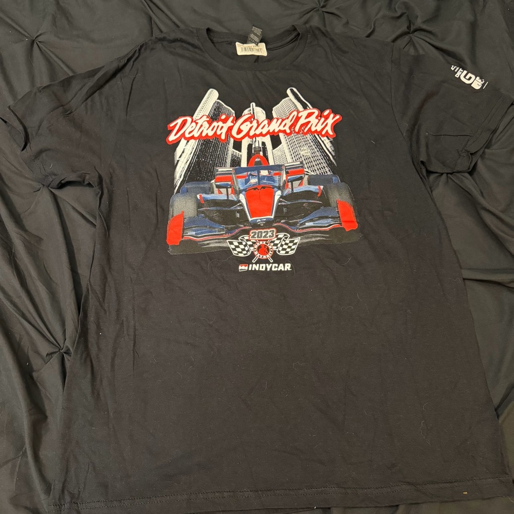 INC International Concepts Black Detroit Grand Prix Shirt